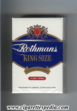 rothmans english version by special appointment filter tipped ks 20 h usa canada