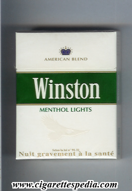 winston with eagle from below menthol lights ks 25 h france germany usa