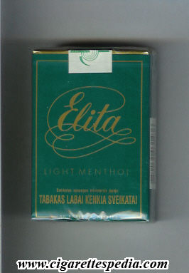 elita new design light menthol ks 20 s latvia