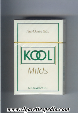 kool design 1 milds mild menthol ks 20 h white usa