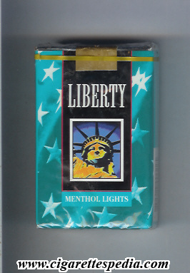 liberty american version menthol lights ks 20 s usa