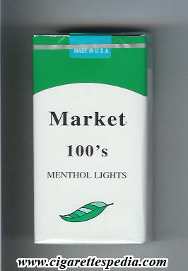 market menthol lights l 20 s usa