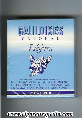 gauloises caporal legeres filtre ks 25 h belgium