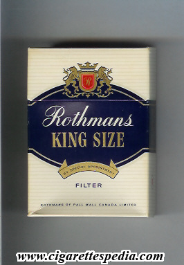 rothmans english version by special appointment filter ks 20 h canada
