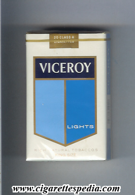 viceroy with big flag in the middle lights ks 20 s rich natural tobaccos usa
