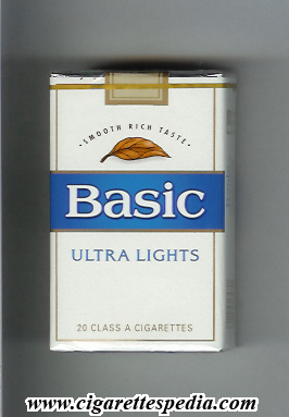 basic design 3 smooth rich taste ultra lights ks 20 s usa