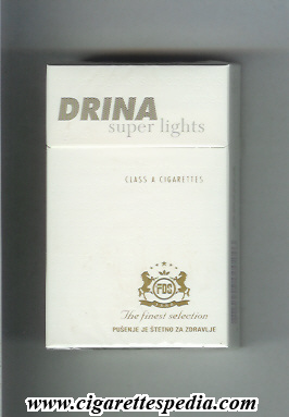 bosnian cigarette brands Drina (bosnian version) ('Drina' from above) (Super Lights) KS-20-H - Bosnia bosnian cigarette brands Drina (bosnian version) ('Drina' from above) (Super Lights) KS-20-H - Bosnia