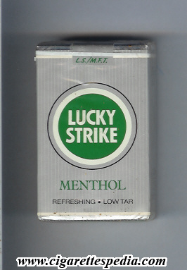 lucky strike l s m f t menthol ks 20 s silver usa