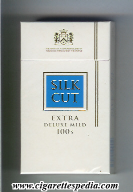 silk cut extra deluxe mild l 20 h white blue england