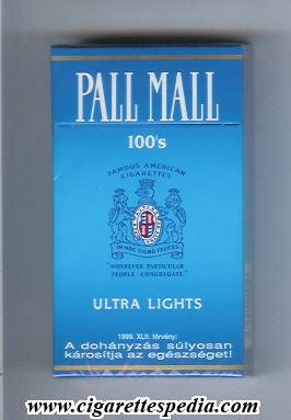 pall mall american version famous american cigarettes ultra lights l 20 h ultra lights from below hungary usa