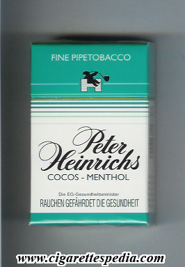 peter heinrichs fine pipetobacco cocos menthol ks 19 h belgium germany