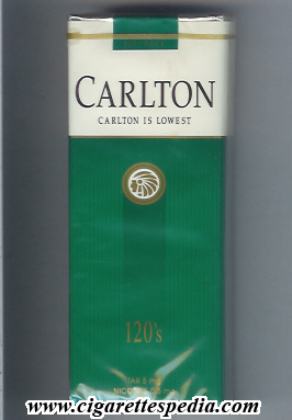 carlton american version horizontal black name menthol sl 20 s green white usa