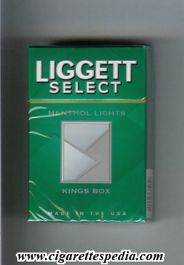 liggett select colour design menthol lights ks 20 h usa