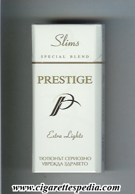 p prestige bulgarian version slims special blend extra lights l 20 h bulgaria