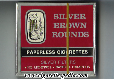 paperless cigarettes silver brown rounds ks 20 b usa
