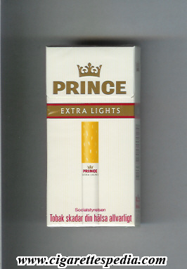 prince with cigarette extra lights ks 10 h extra lights on gold sweden
