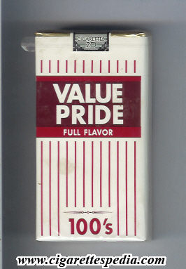 value pride full flavor l 20 s usa