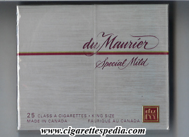 du maurier with horizontal line special mild ks 25 b canada