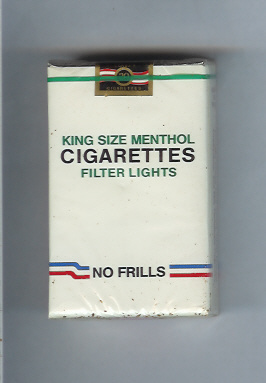 Cigarettes No Frills (Menthol Lights) KS-20-S - USA