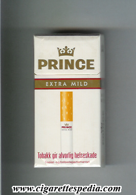 prince with cigarette extra mild ks 10 h norway