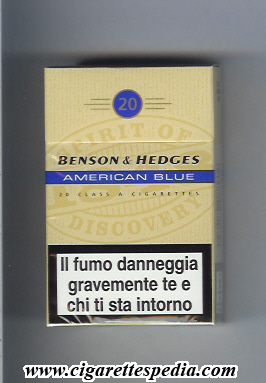 benson hedges american blue 1848 spirit of discovery ks 20 h england
