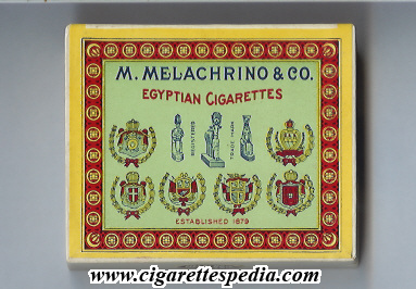 m melachrino co egyptian cigarettes s 20 b usa