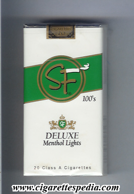 sf american version deluxe menthol lights l 20 s usa