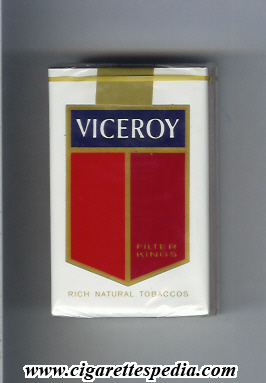 viceroy with big flag in the middle filter ks 20 s rich natural tobaccos chile