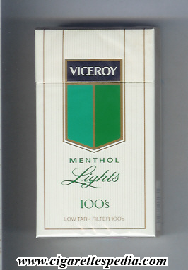 viceroy with flag in the middle menthol lights l 20 h usa