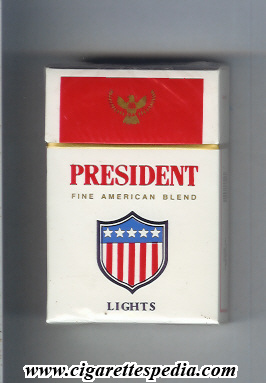 president egyptian version fine american blend lights ks 20 h white red