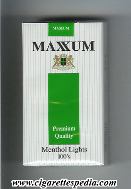 maxum premium quality menthol lights l 20 s paraguay