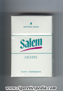 salem with red line lights menthol fresh ks 20 h usa