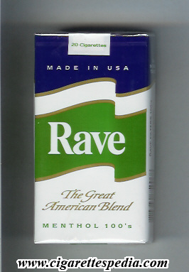 rave american version design 4 the great american blend menthol l 20 s usa