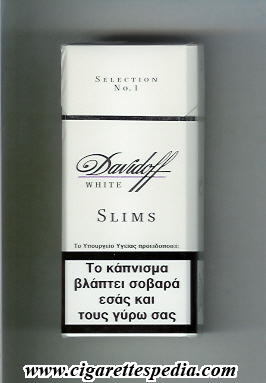 davidoff white selection no 1 slims l 20 h greece germany