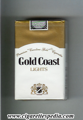 gold coast american version premium carolina gold cigarettes lights ks 20 s usa