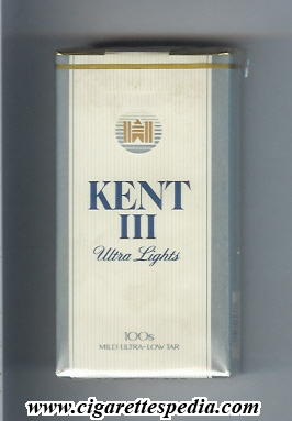 kent with lines on sides iii ultra lights mild ultra low tar l 20 s usa
