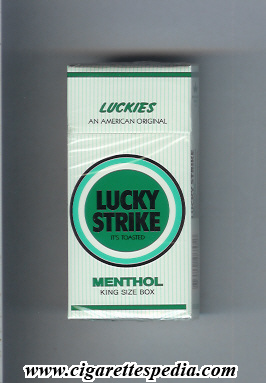 lucky strike luckies an american original menthol ks 10 h white green honduras usa