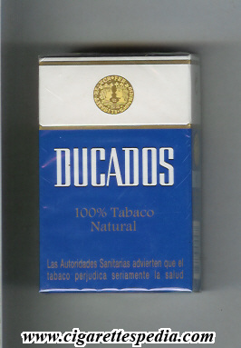 ducados 100 tabaco natural ks 20 h blue white spain