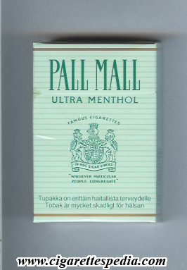 pall mall american version famous cigarettes ultra menthol ks 20 h finland usa