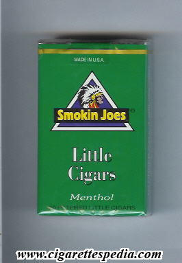 smokin joes little cigars menthol ks 20 s usa