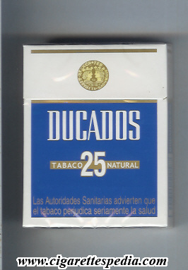 ducados tabaco natural ks 25 h blue white spain