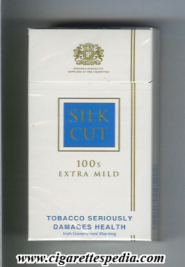 silk cut extra mild l 20 h white blue england
