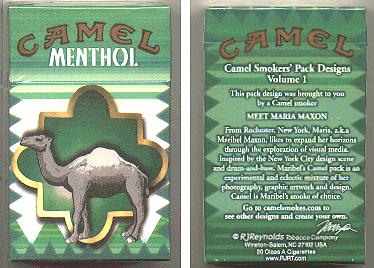 Camel Menthol Smoker's Pack Designs Volume 1 (designed by Maria Maxon) KS-20-H - U.S.A..jpg