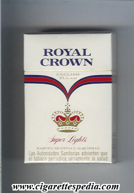 royal crown spanish version name by two lines english blend super lights ks 20 h spain