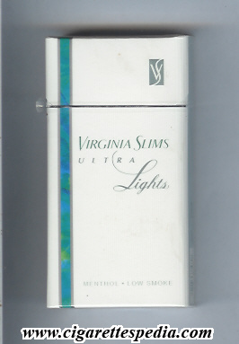 virginia slims name by one line ultra lights menthol l 20 h japan usa