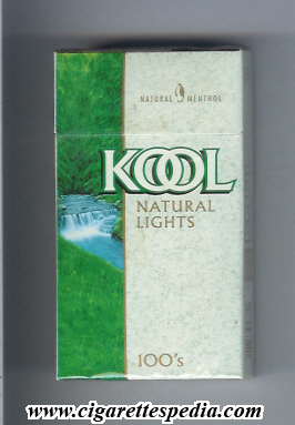kool design 3 with small waterfall natural lights menthol l 20 h usa