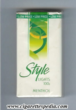 style american version design 1 with vertical line in the middle lights menthol l 20 s usa