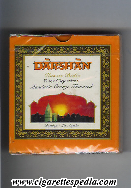 darshan classic bidis mandarin orange flavored ks 20 b usa india