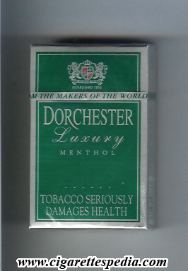 dorchester luxury menthol ks 20 h green england