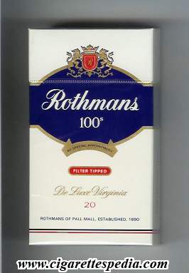 rothmans english version by special appointment filter tipped l 20 h england